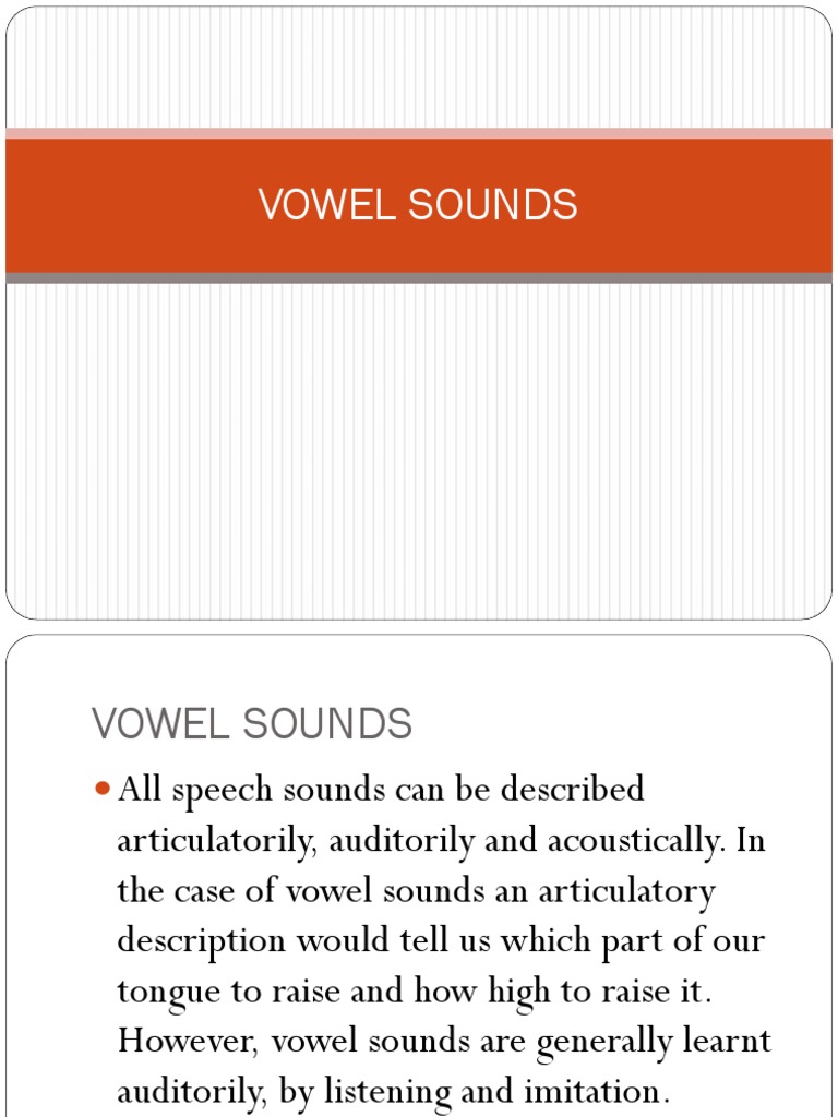 Vowel Sounds PDF | PDF | Vowel | Human Voice