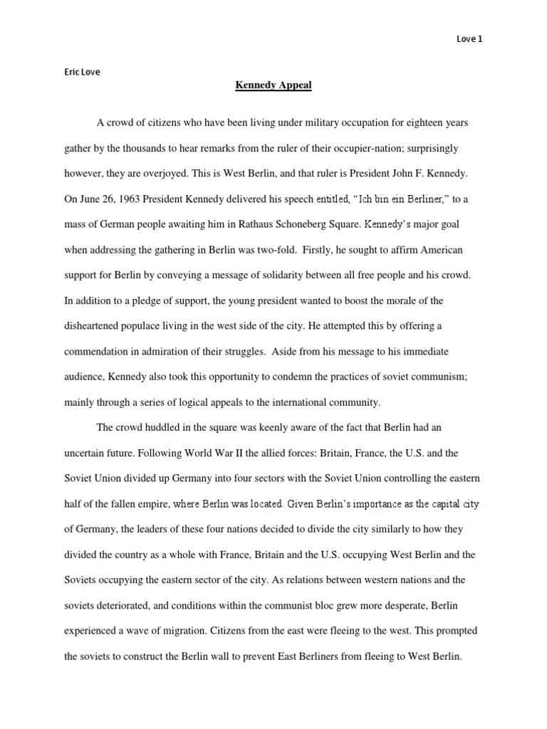 Ich Bin Ein Berliner Pdf John F Kennedy Politics General