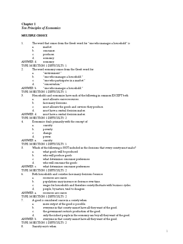 Chapter 1-Ten Principles of Economics | PDF | Traffic Collision ...