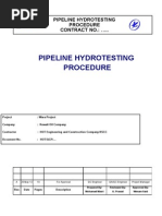 Pipeline Hydrotest Plan