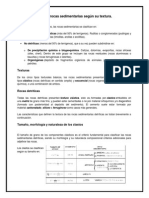 Clasificación de Las Rocas Sedimentarias Según Su Textura