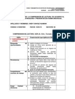 El Sr Chin Evaluaciones Comprension de Lectura