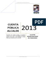Cuenta Pública 2013 de Municipalidad de Paihuano