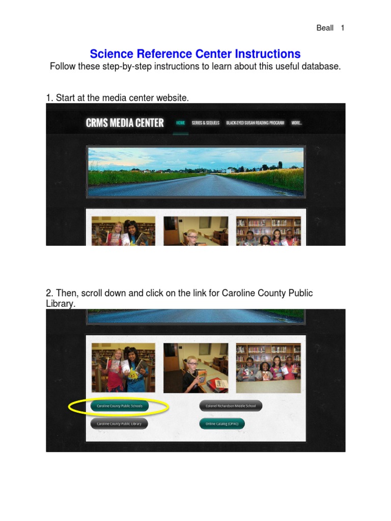 Science Reference Center Guide | PDF | Libraries | Databases