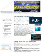 Dream Divers November 2009 Newsletter