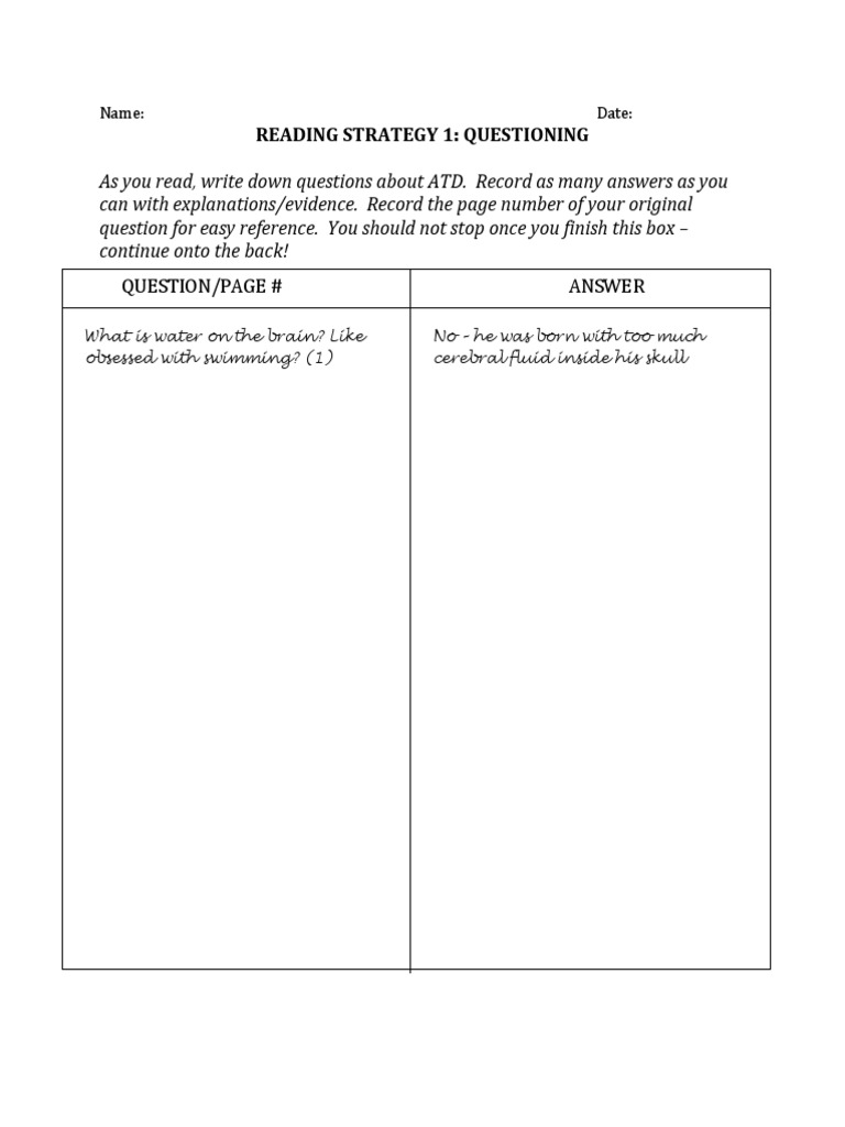 Questioning Ws | PDF