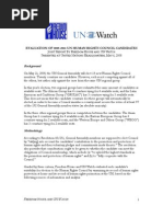 Evaluation of 2008-2011 UN Human Rights Council Candidates