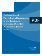 Evidence Based Psychological Interventions