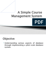 A Simple Course Management System