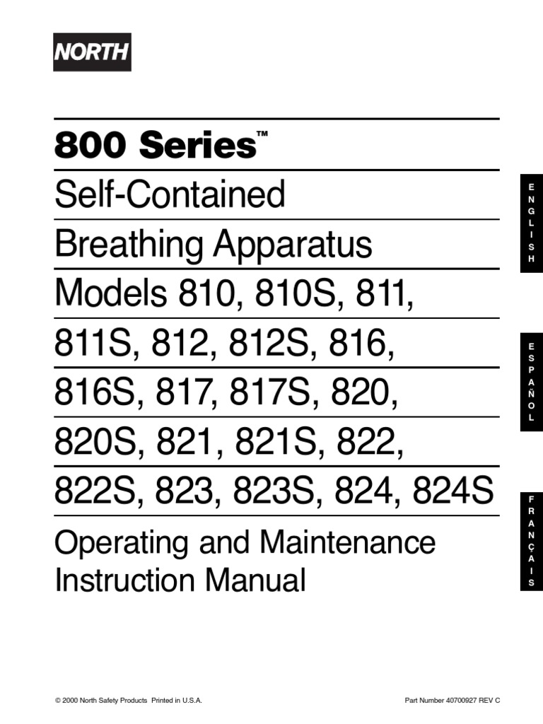 800 Series SCBA Manual | PDF | Gases | Chemistry
