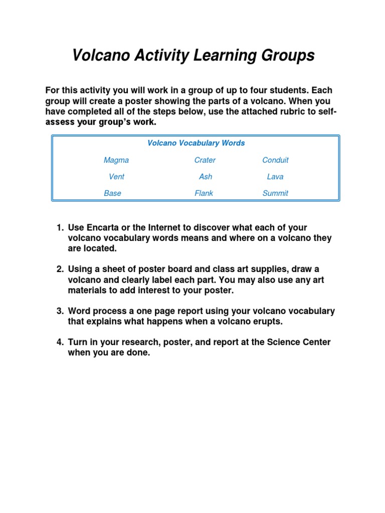 Volcano Project Poster Guidelines | PDF