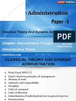 PUB AD (2 B) - Chapter- 2- Classical Theory and Dynamic Administration, (1)