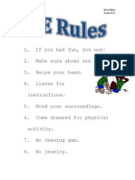Phys Ed Rules