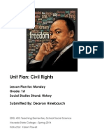 Unit Plan: Civil Rights: Submitted By: Deavon Hinebauch