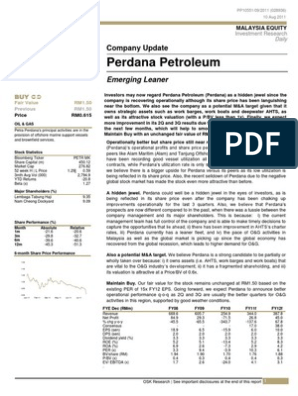 Perdana petroleum share price