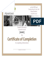 Completion Certificate