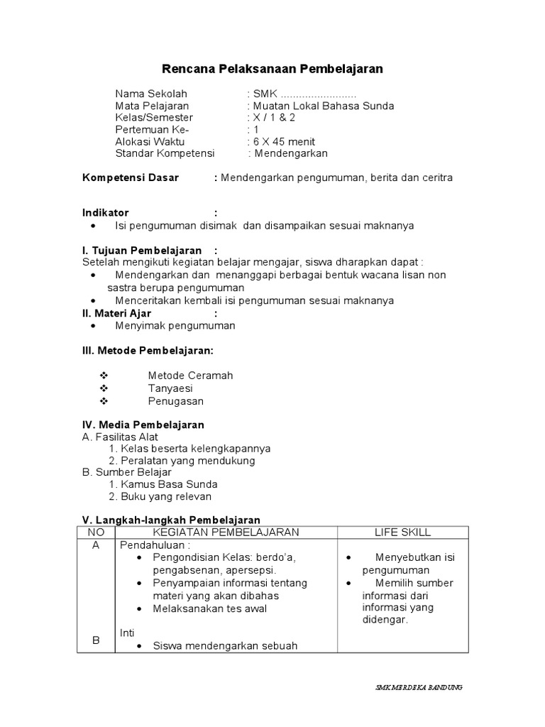 Rpp Bahasa Sunda Rismax
