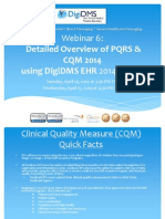 Webinar 6 - Detailed Overview of PQRS and CQM 2014