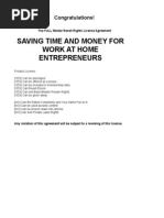 Saving Time and Money for Work at Home Entrepreneurs