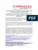 Comunicado AFAPREDESA Reaccion Resolucion de la ONU abril 2014