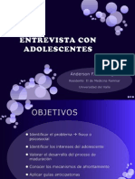 Entrevista Al Adolescente