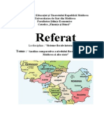 Analiza Comparativa a Nivelului Fiscalitatii in Republica Moldova Si Alte State.