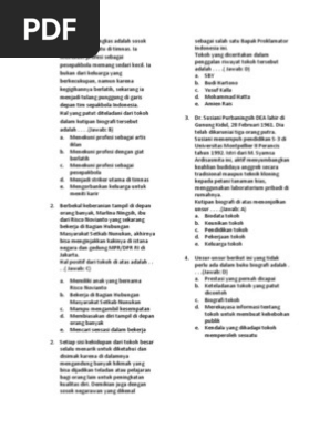 Contoh Soal Biography Text Pilihan Ganda Beserta Jawabannya Jawaban Soal
