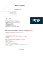 Format Penulisan Laporan Penyelidikan