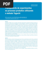 Planejamento de Experimentos - Metodo de Taguchi