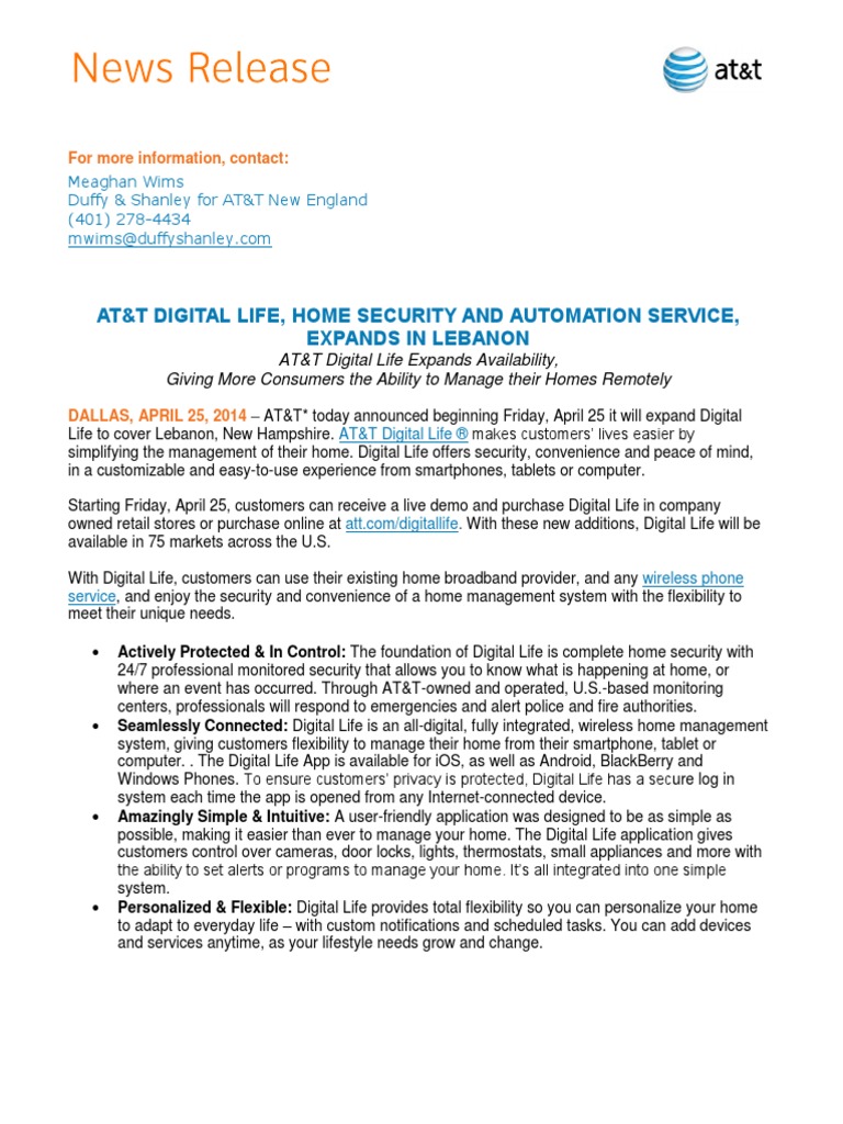 ATT Digital Life Lebanon NH Expansion 042514 | PDF | Business | Finance ...