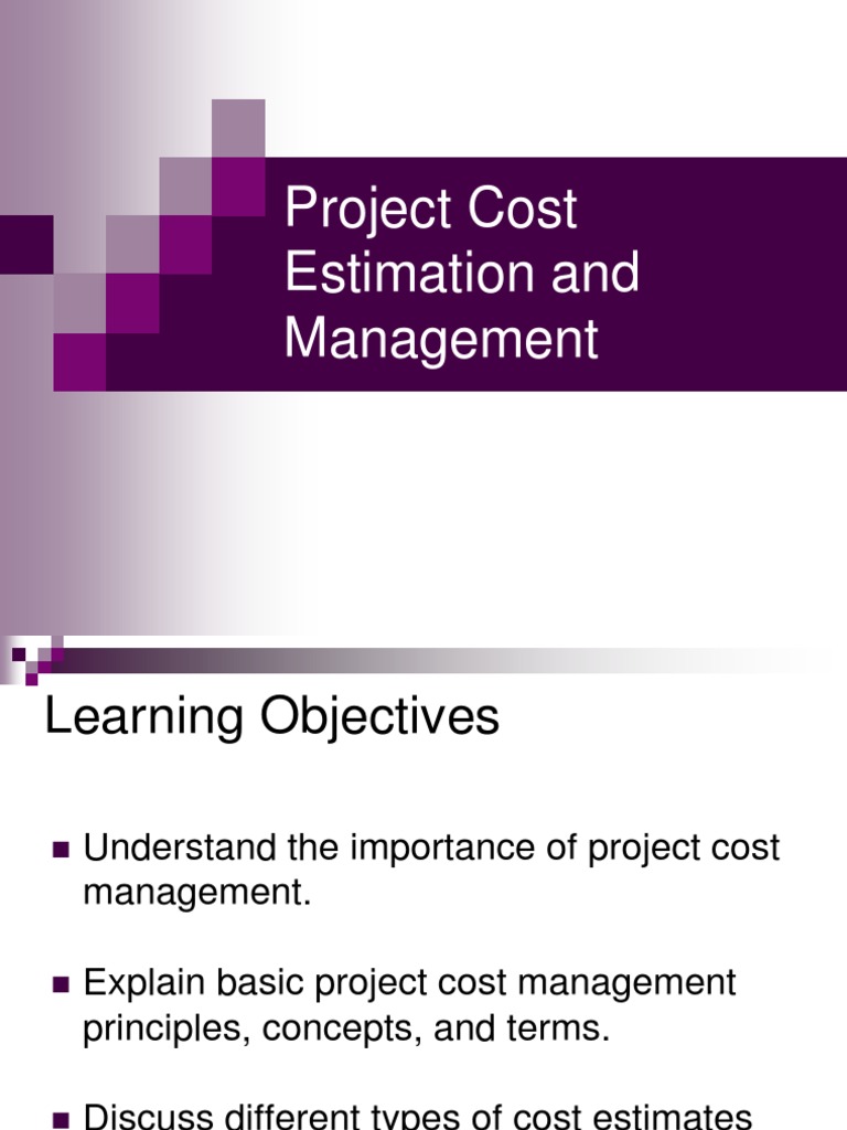 Project Cost Estimation and Management | PDF