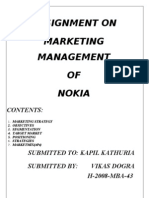 Assignment of MKT On Nokia