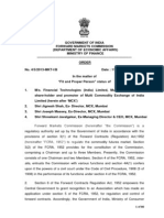 FMC Fit N Proper Order Against Jignesh Shah FTIL in NSEL Fraud