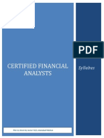 Certified Financial Analysis - Syllabus