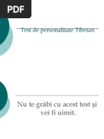 Test de personalitate Tibetan