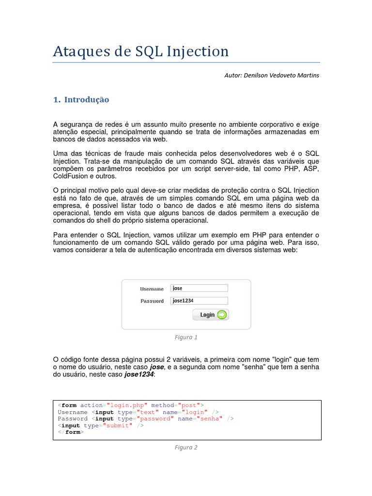 Ataque SQL Injection | PDF | Recuperação de informação | Tecnologia da ...