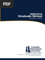 CIU Graduate Catalog 2009-2010