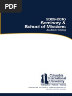Download CIU Seminary Catalog 2009-2010 by Columbia International University SN22212185 doc pdf