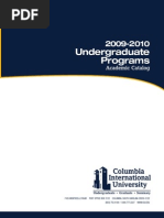 Download CIU Undergraduate Catalog 2009-2010 by Columbia International University SN22212232 doc pdf