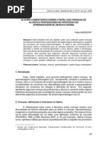 Alguns Comentários Sobre o Papel Das Crenças