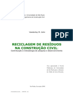 Reciclagem de Resíduos Na Construção Civil