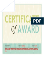 Multigenre Certificate One