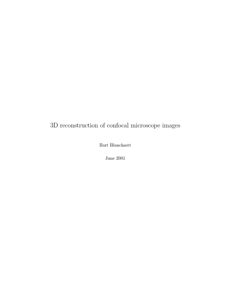 Informe 3D Reconstruction of Confocal Microscope Images | PDF ...