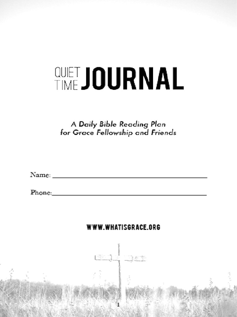 Quiet Time Journal PDF Prayer Religious Literature