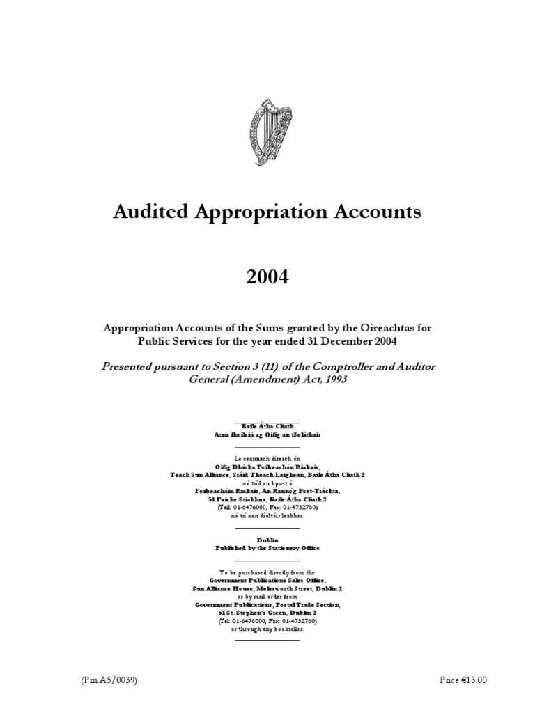 Annual report appropriation accounts 2004 pdf financial audit audit