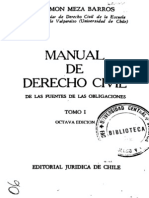 Manual de Derecho Civil Fuentes de Las Obligaciones Ramon Meza Barros Tomo i