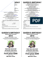 Queen's Birthday 2013 Entry
