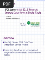 2012 Tutorial: Import Data From A Single Table: IT 4903 Business Intelligence