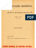 BATE, L. Material Lítico-Metodología de Clasificación. 1971