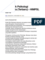 Kode Etik Psikologi Indonesia 2010 